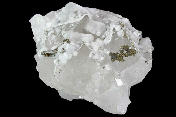 Quartz, Pyrite and Calcite Association - Fluorescent #92256